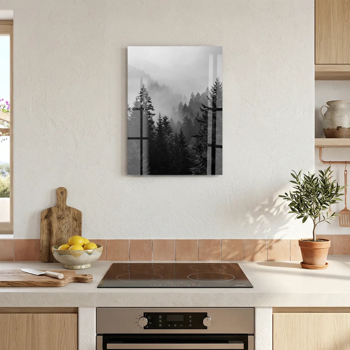 Tableau Brume N&B | en Métal Format A3