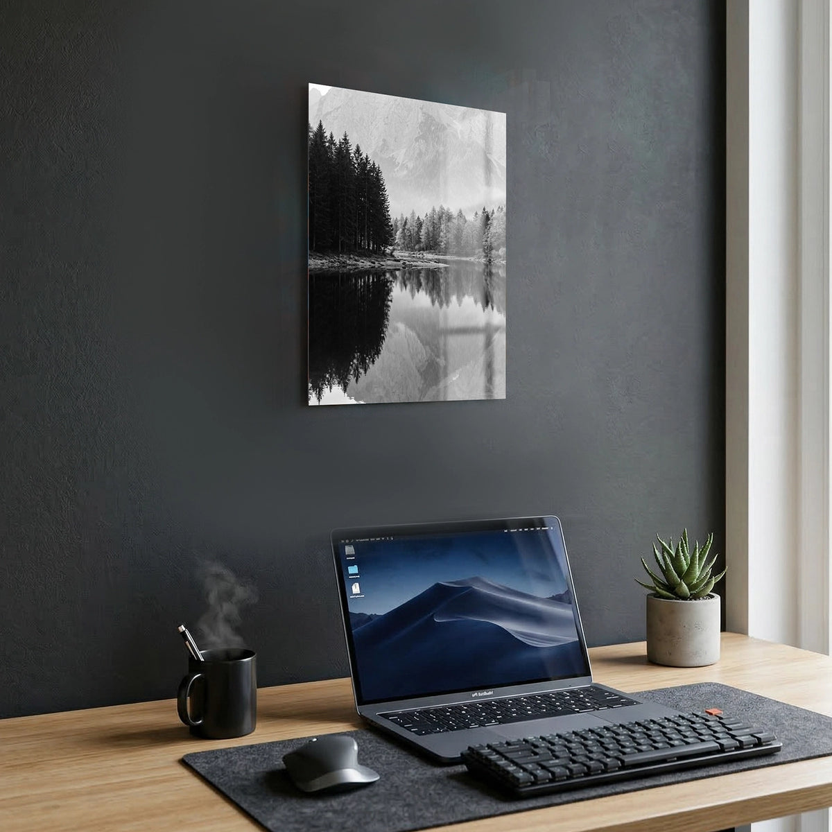 Tableau Refuge N&B | en Métal Format A3