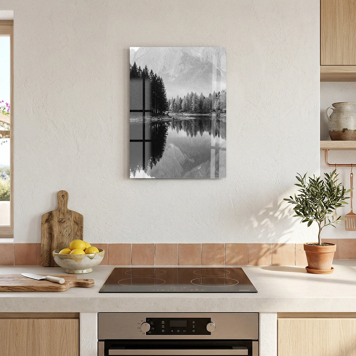 Tableau Refuge N&B | en Métal Format A3