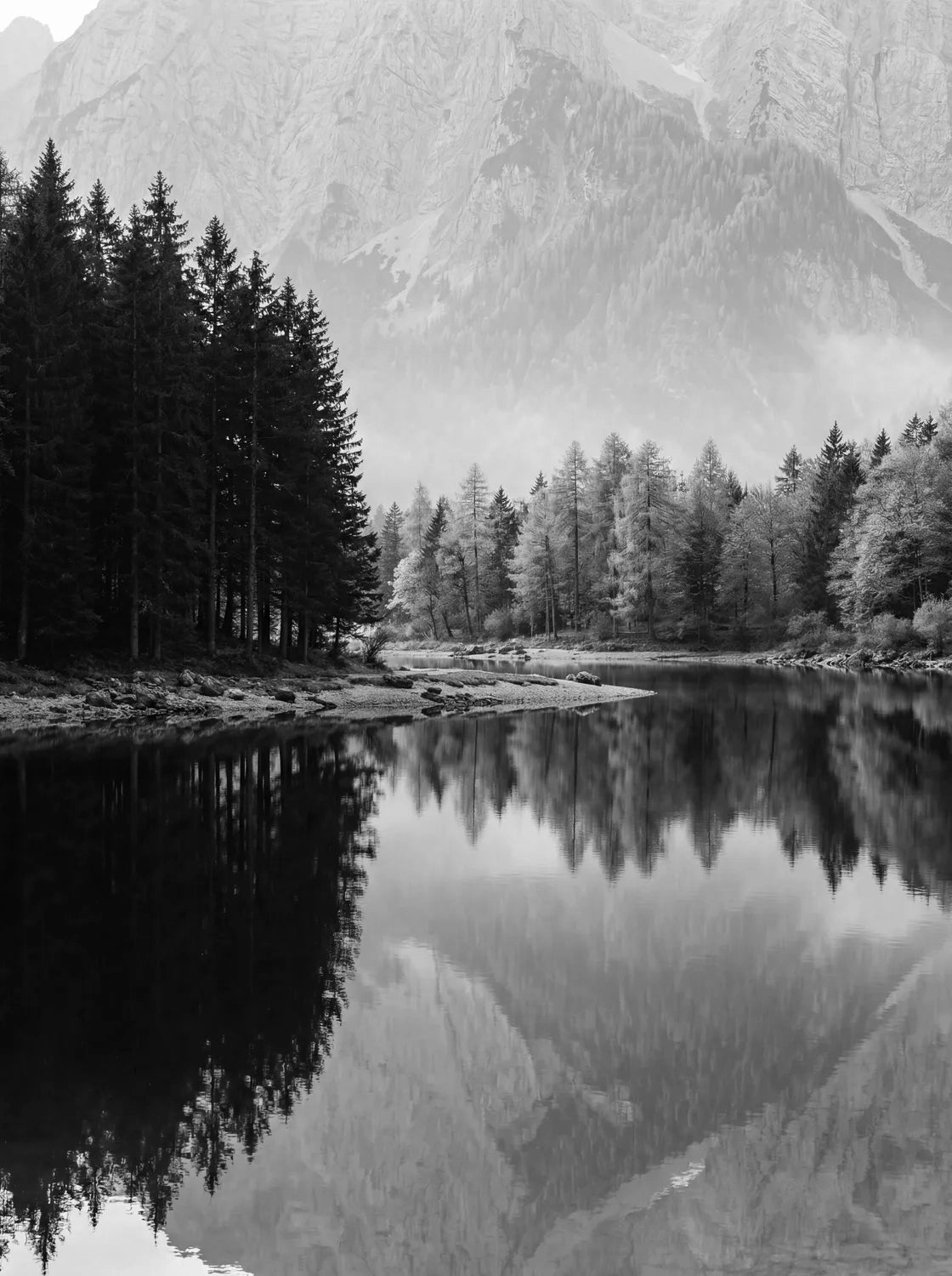 Tableau Refuge N&B | en Métal Format A3