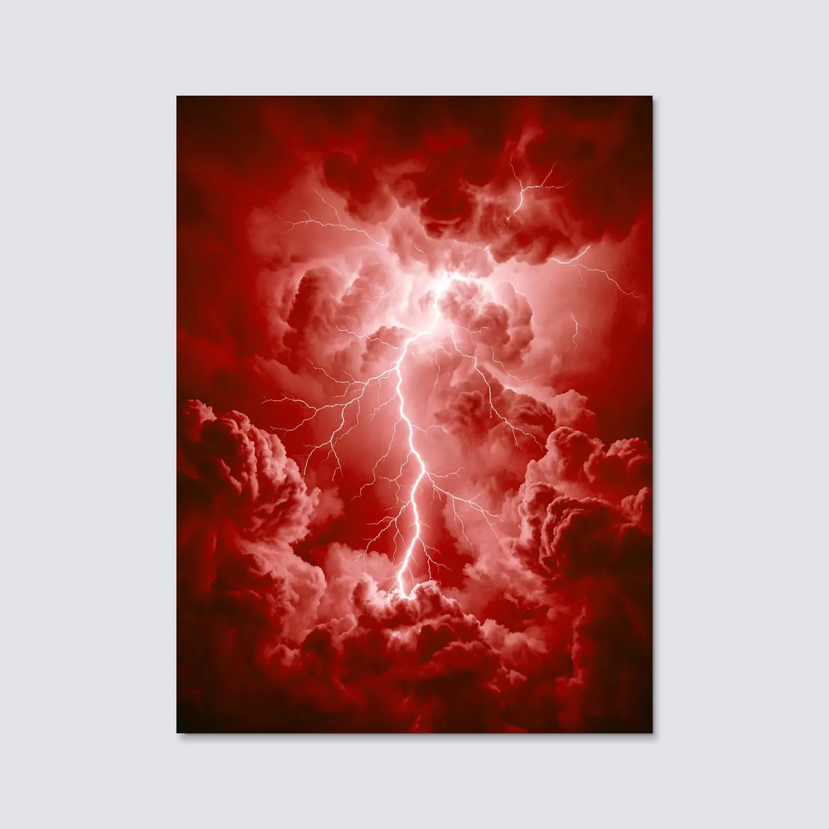 Tableau Foudre rouge | en Métal Format A3