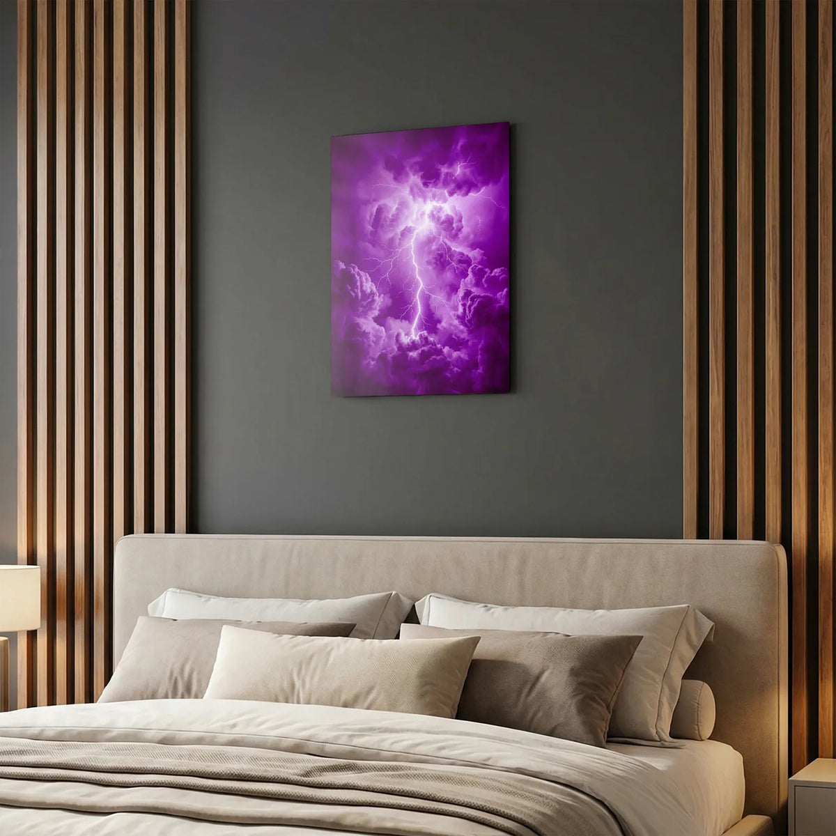 Tableau Foudre violette | en Métal Format A3