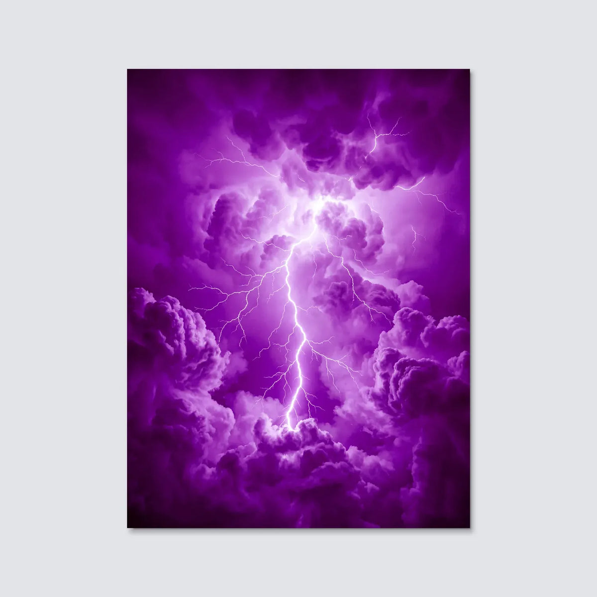 Tableau Foudre violette | en Métal Format A3
