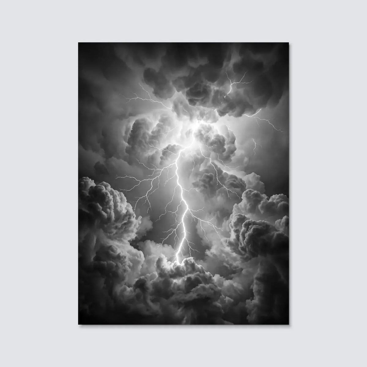 Tableau Foudre noire | en Métal Format A3