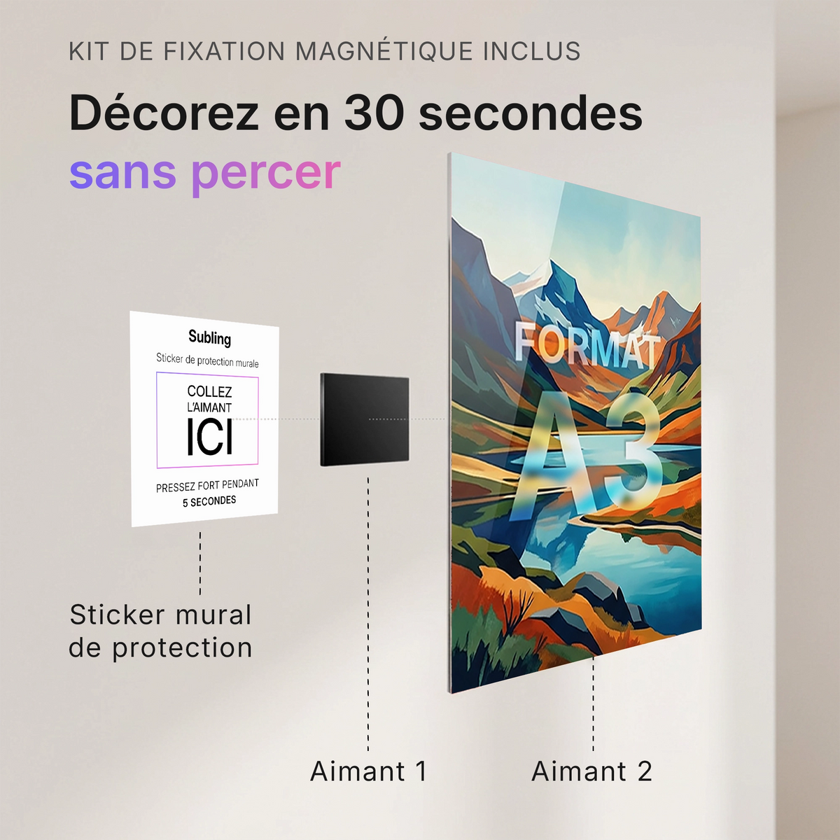 Tableau Vénus | en Métal Format A3