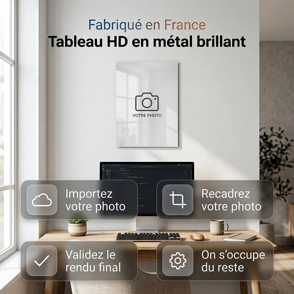 Tableau photo personnalisé | en Métal Format A3