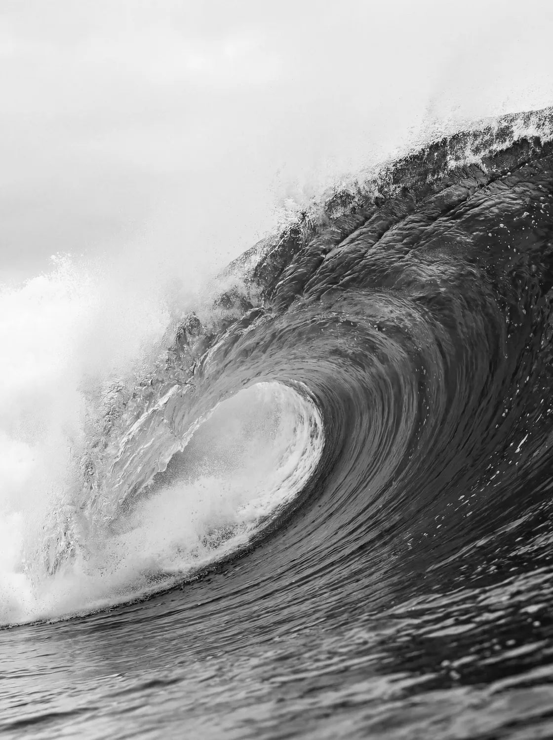 Tableau Vague N&B | en Métal Format A3