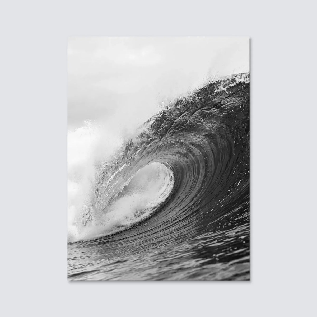 Tableau Vague N&B | en Métal Format A3