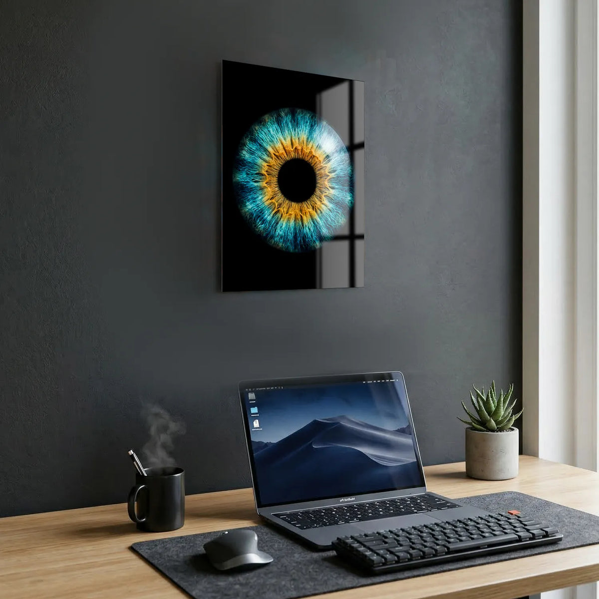 Tableau Iris bleu | en Métal Format A3