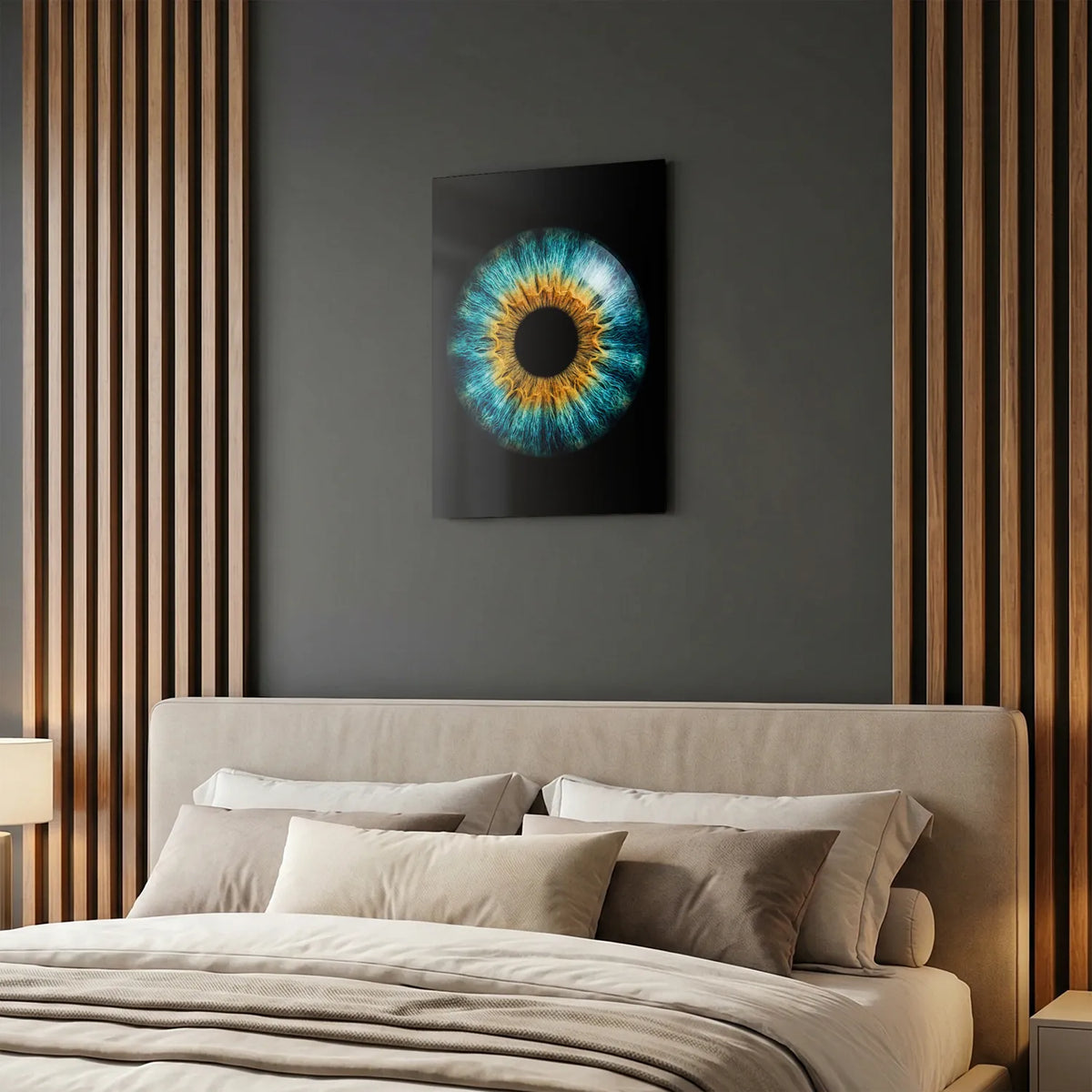 Tableau Iris bleu | en Métal Format A3