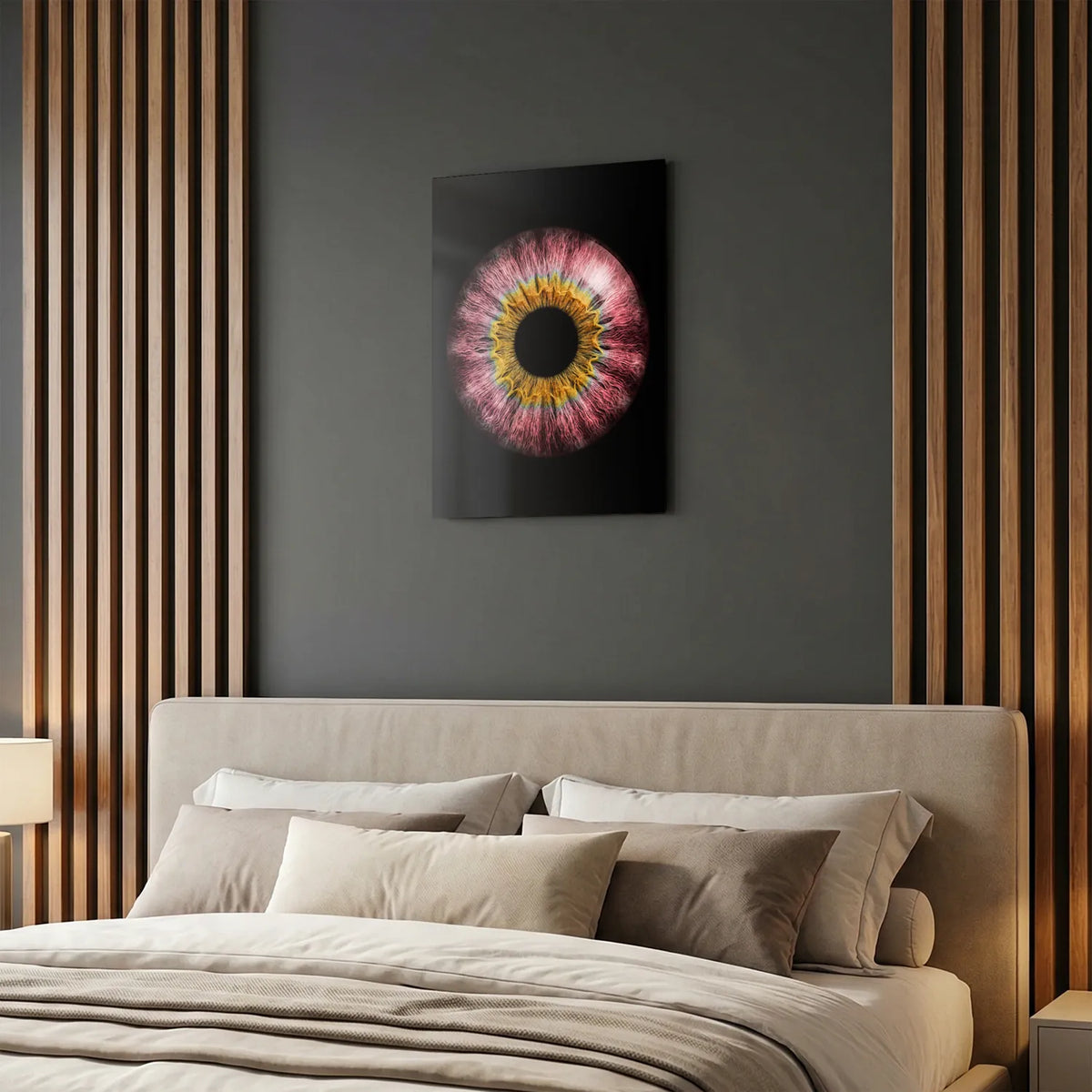 Tableau Iris rose | en Métal Format A3