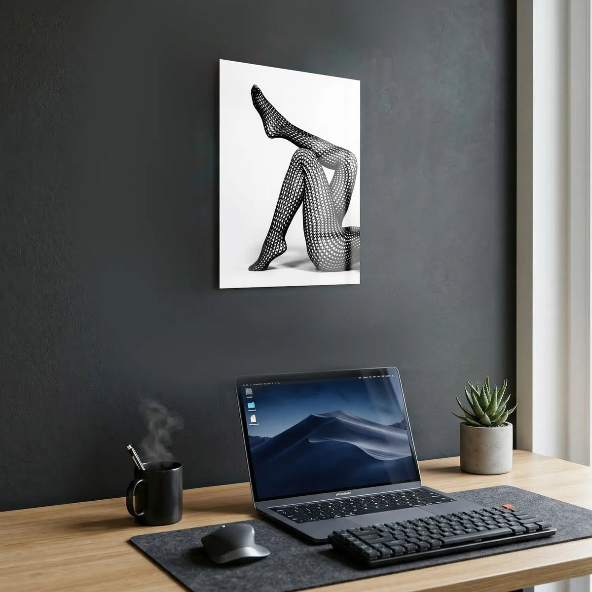 Tableau Filets Noirs | en Métal Format A3