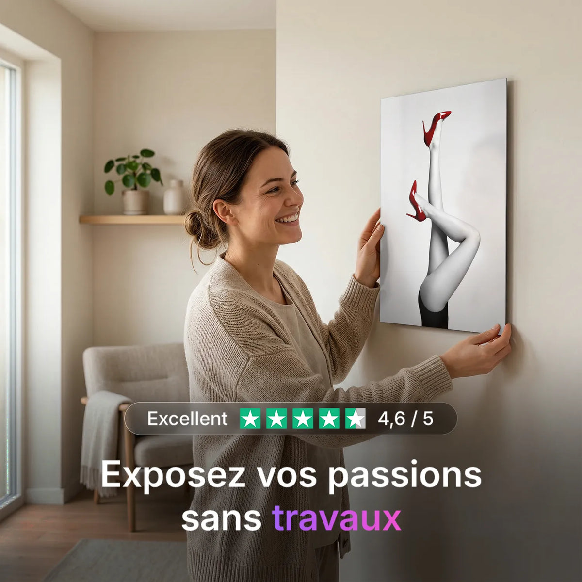 Tableau Talons Rouges Signatures | en Métal Format A3