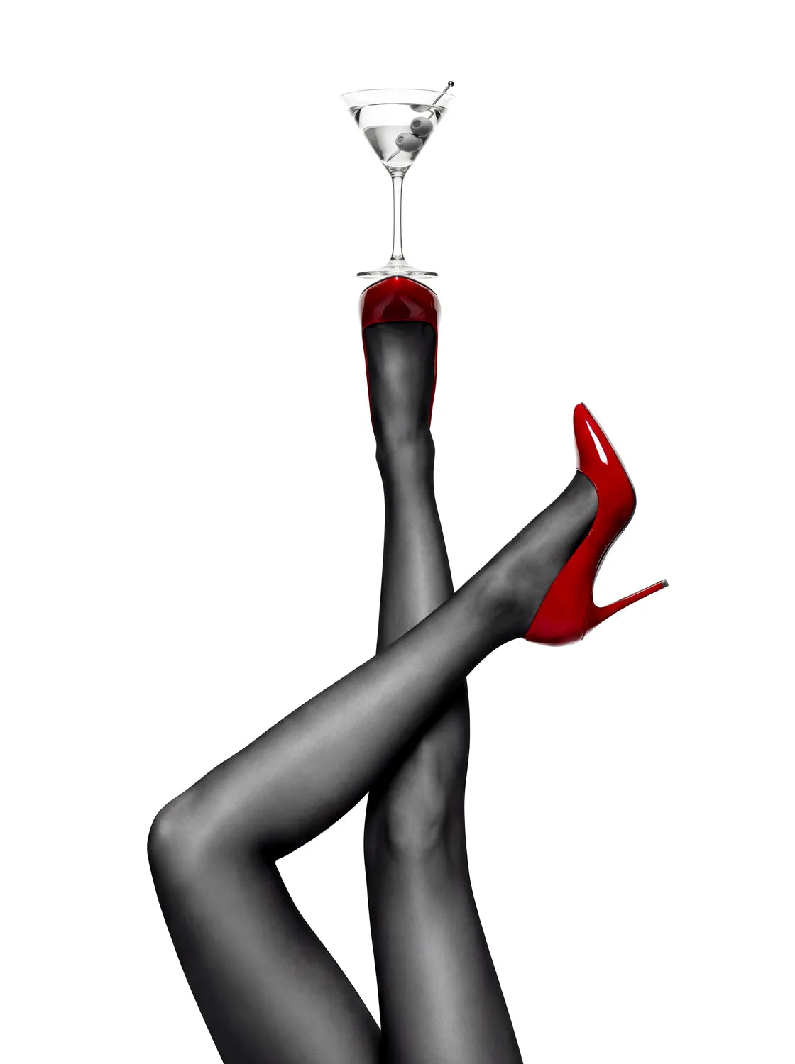Tableau Cocktail & Talons Rouges | en Métal Format A3