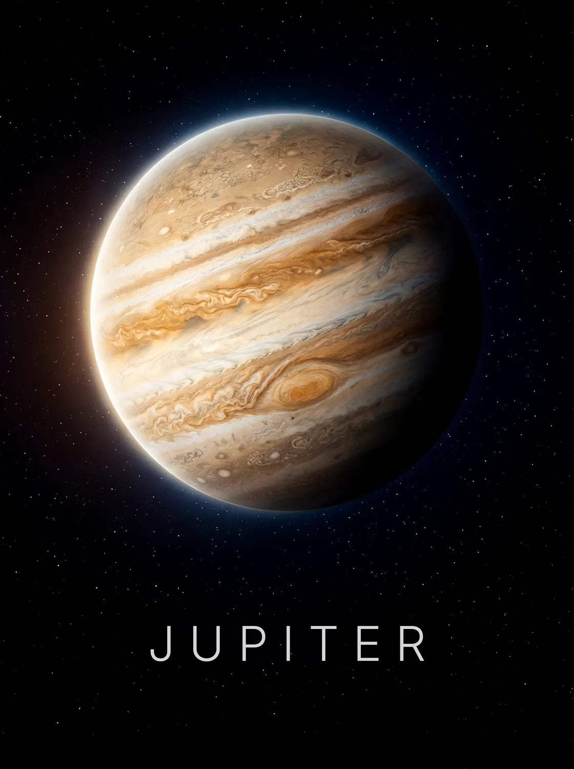 Tableau Jupiter | en Métal Format A3
