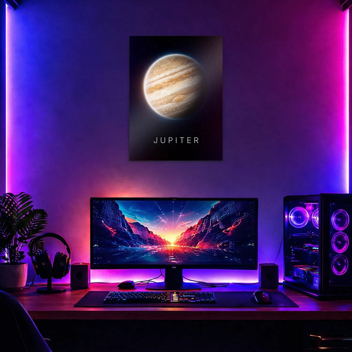 Tableau Jupiter | en Métal Format A3