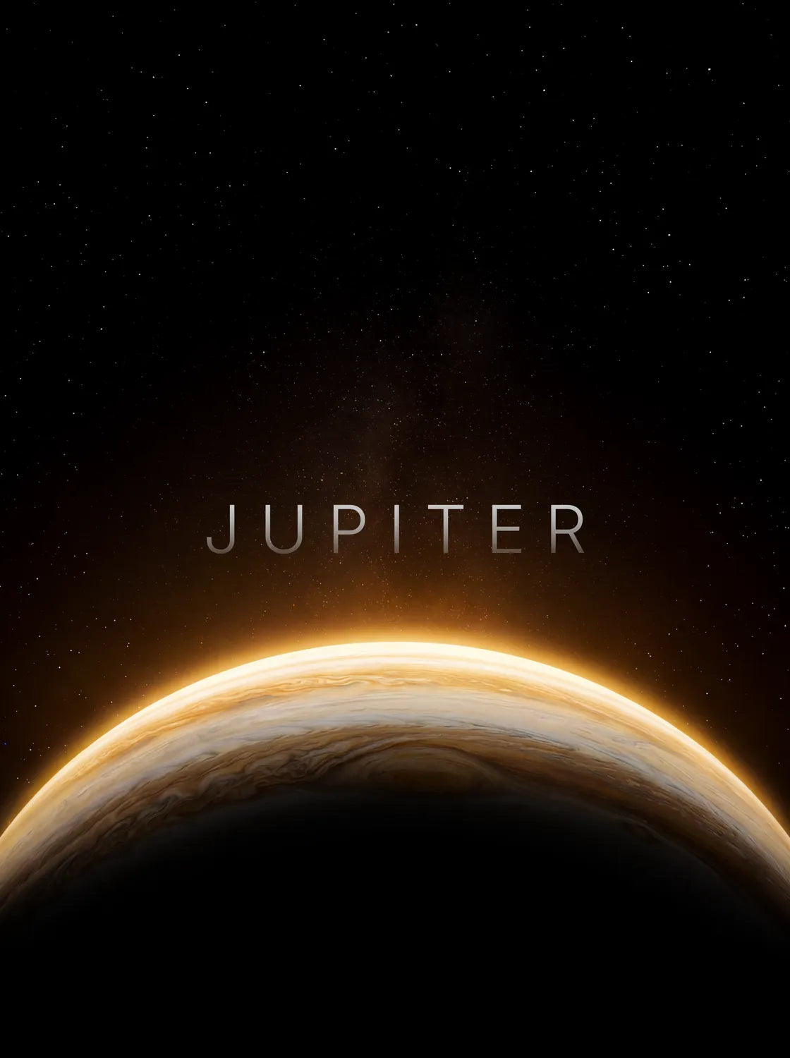 Tableau Jupiter Horizon | en Métal Format A3