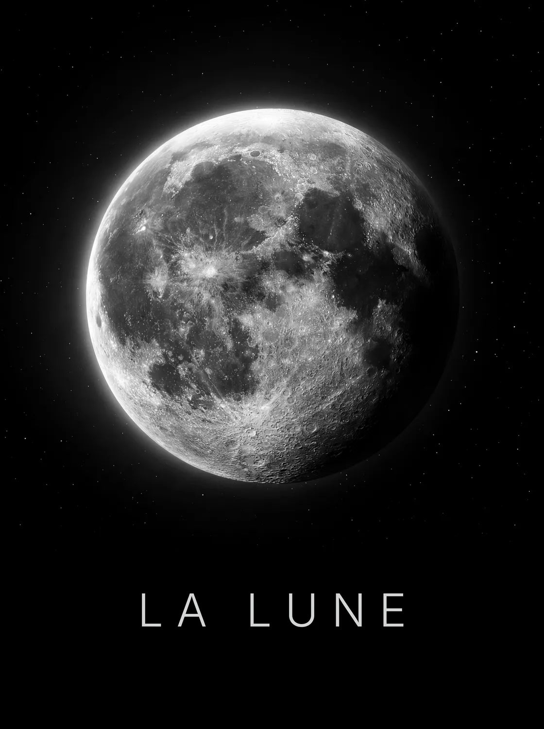 Tableau La Lune | en Métal Format A3