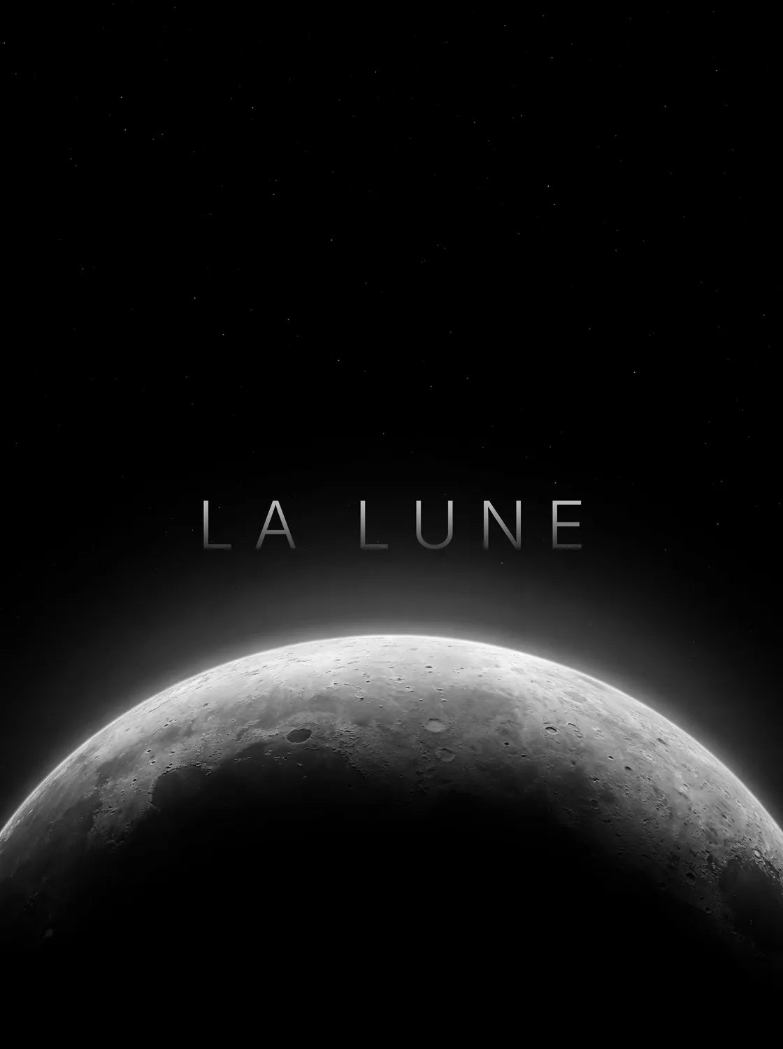 Tableau La Lune Horizon | en Métal Format A3