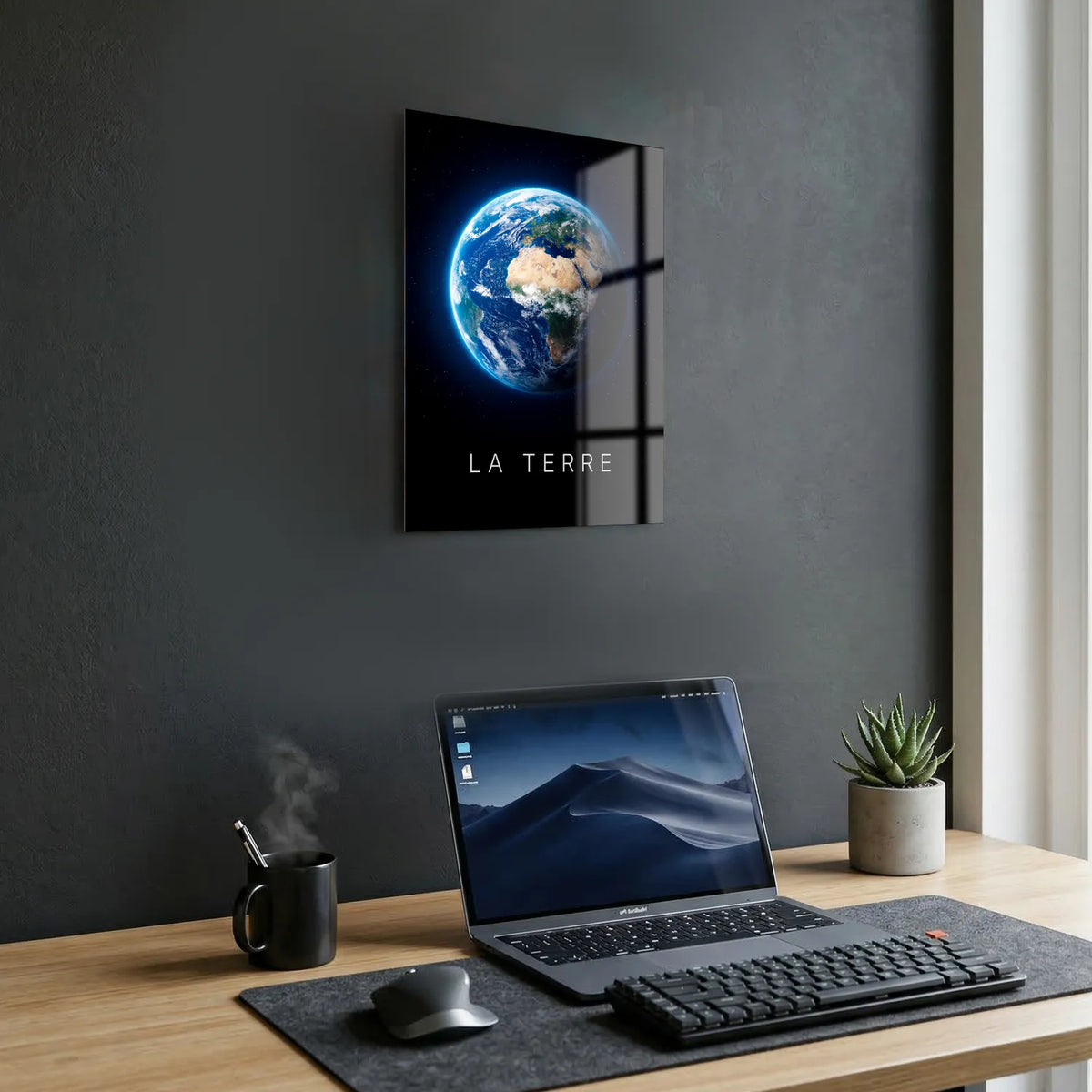 Tableau La Terre | en Métal Format A3