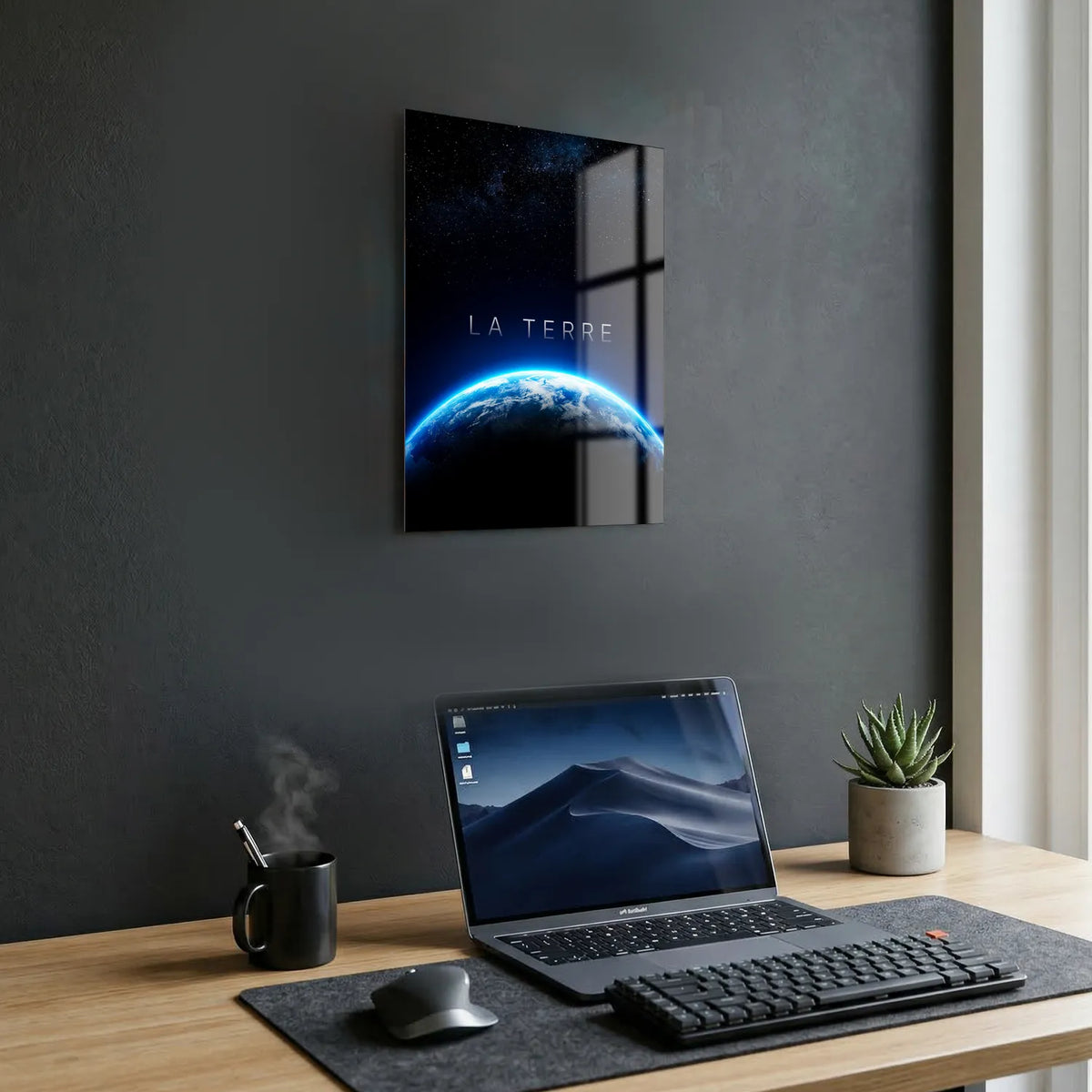 Tableau La Terre Horizon | en Métal Format A3