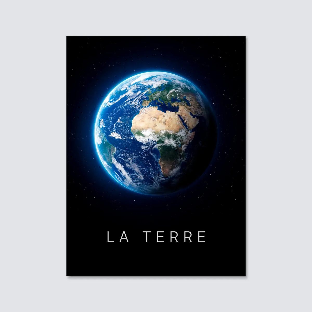 Tableau La Terre | en Métal Format A3