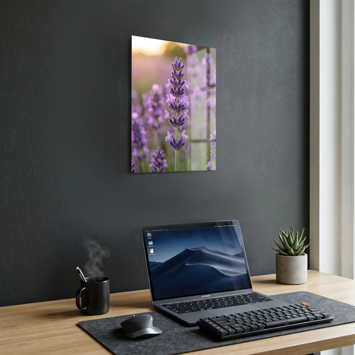 Tableau Champs de Lavande | en Métal Format A3