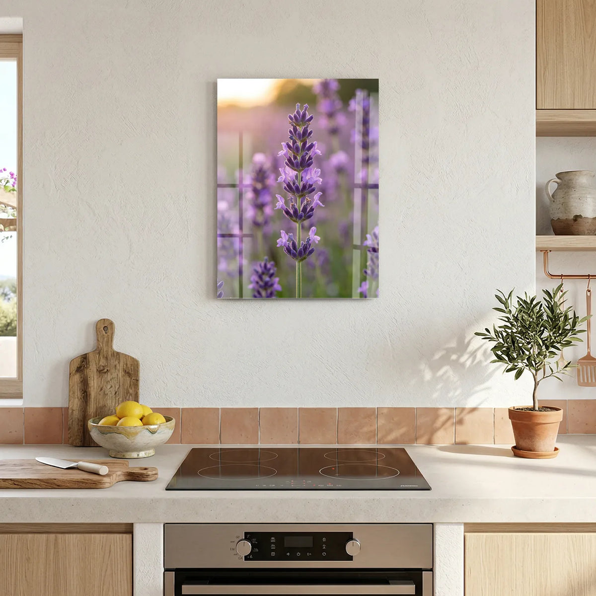 Tableau Champs de Lavande | en Métal Format A3