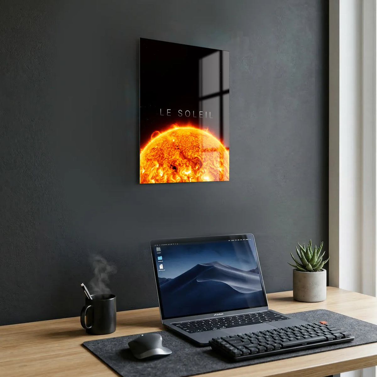 Tableau Le Soleil Horizon | en Métal Format A3