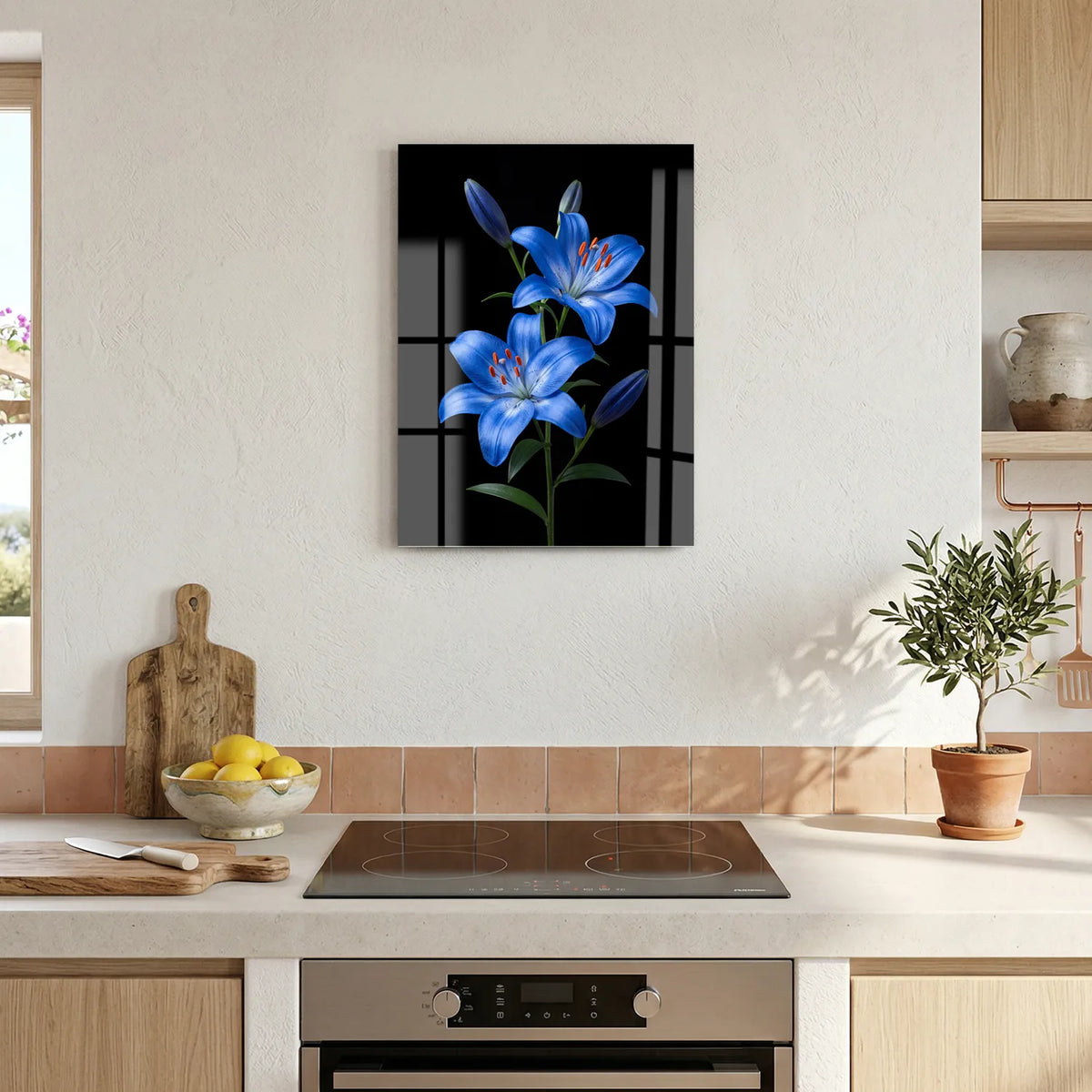 Tableau Lys bleus | en Métal Format A3