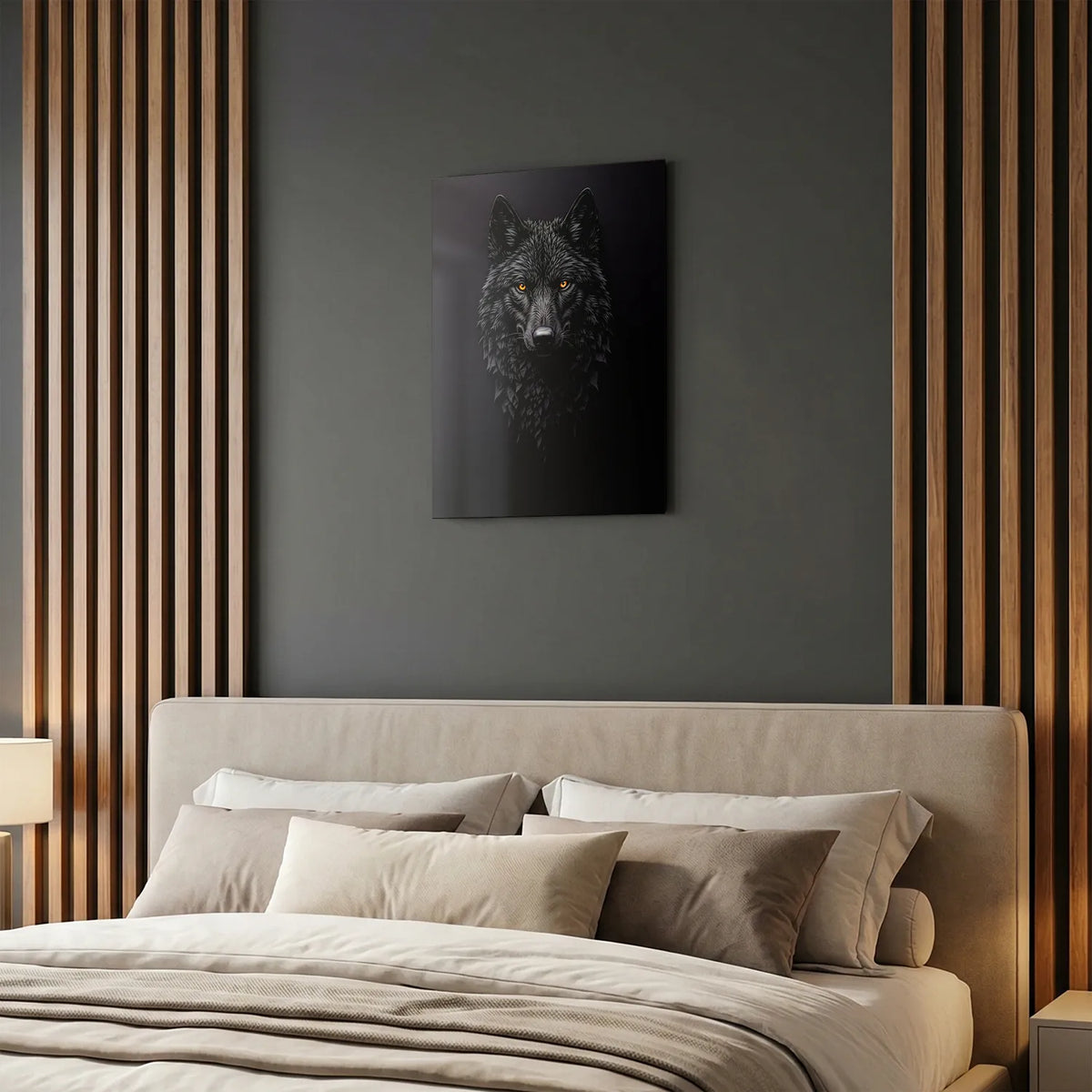 Tableau Loup Nocturne | en Métal Format A3