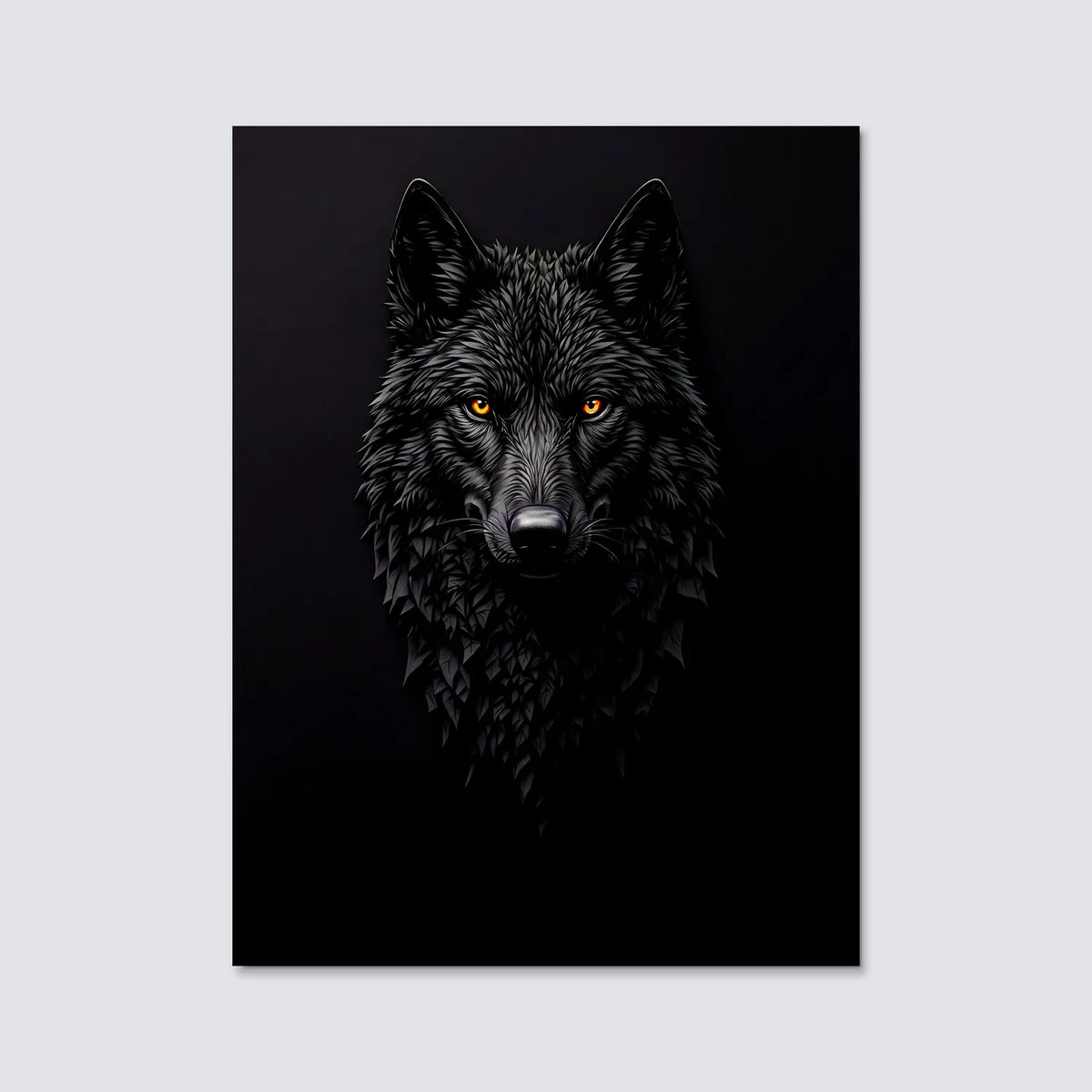 Tableau Loup Nocturne | en Métal Format A3