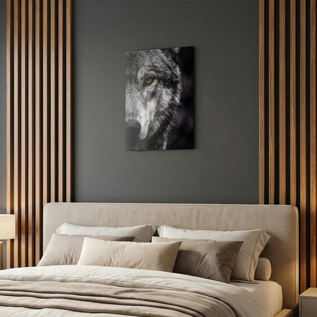 Tableau Loup Portrait | en Métal Format A3