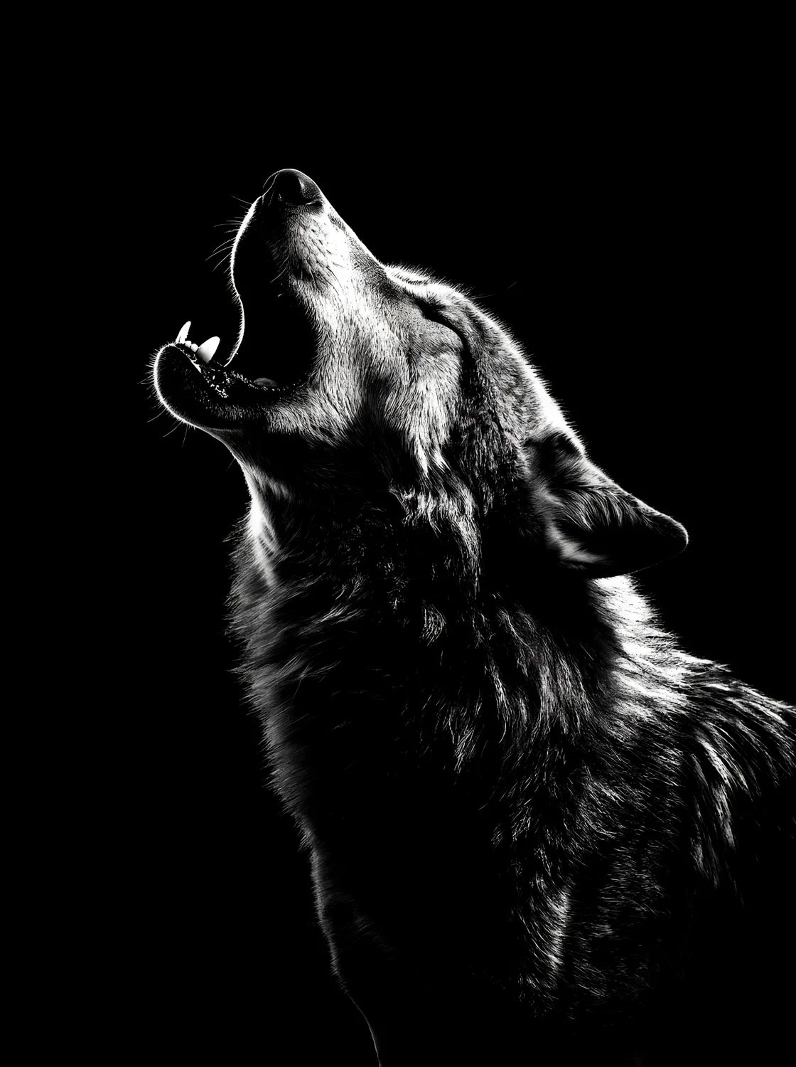 Tableau Hurlement du Loup | en Métal Format A3