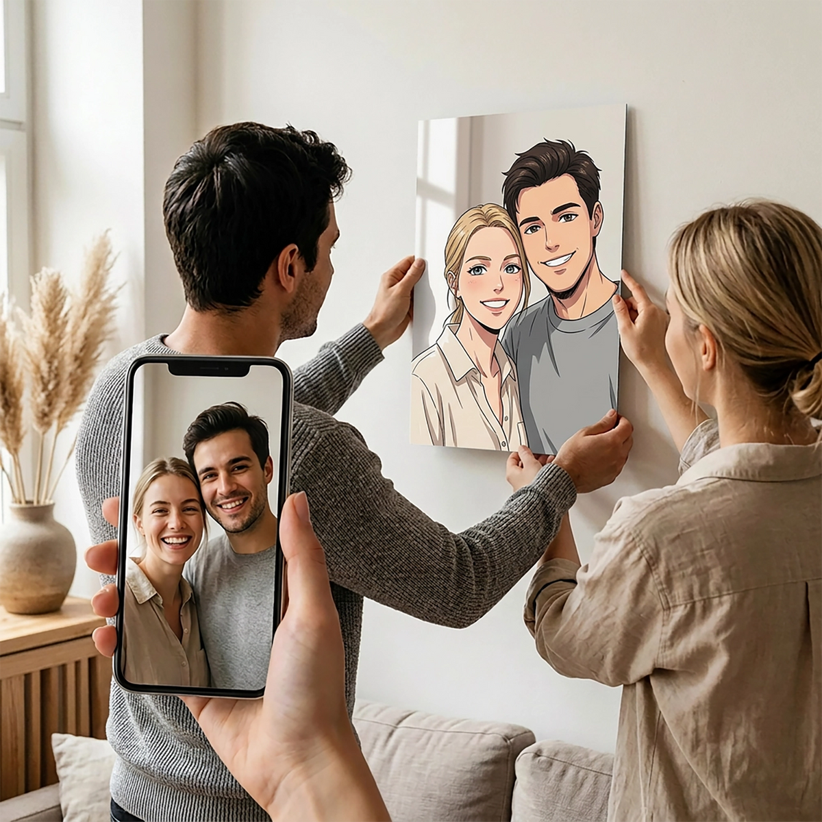 Tableau photo stylisé - Manga | en Métal Format A3