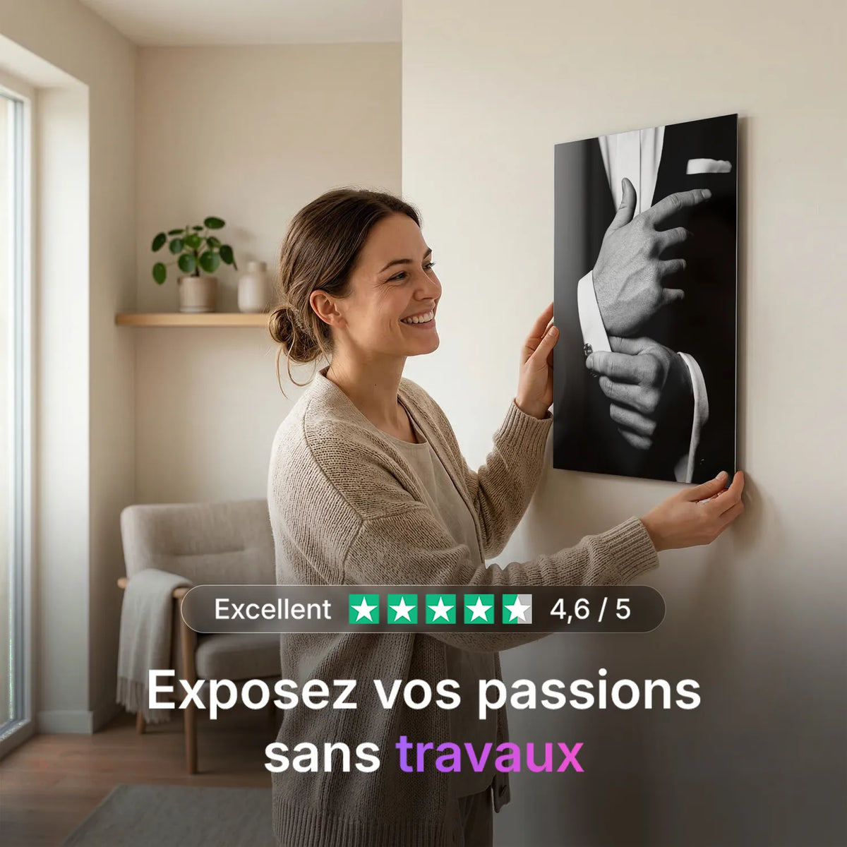 Tableau Gentleman | en Métal Format A3