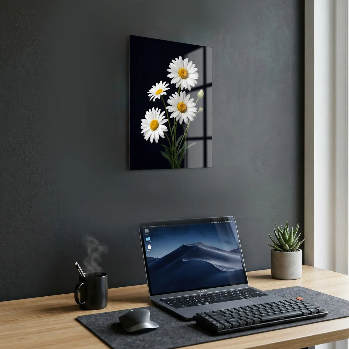 Tableau Marguerites Blanches | en Métal Format A3