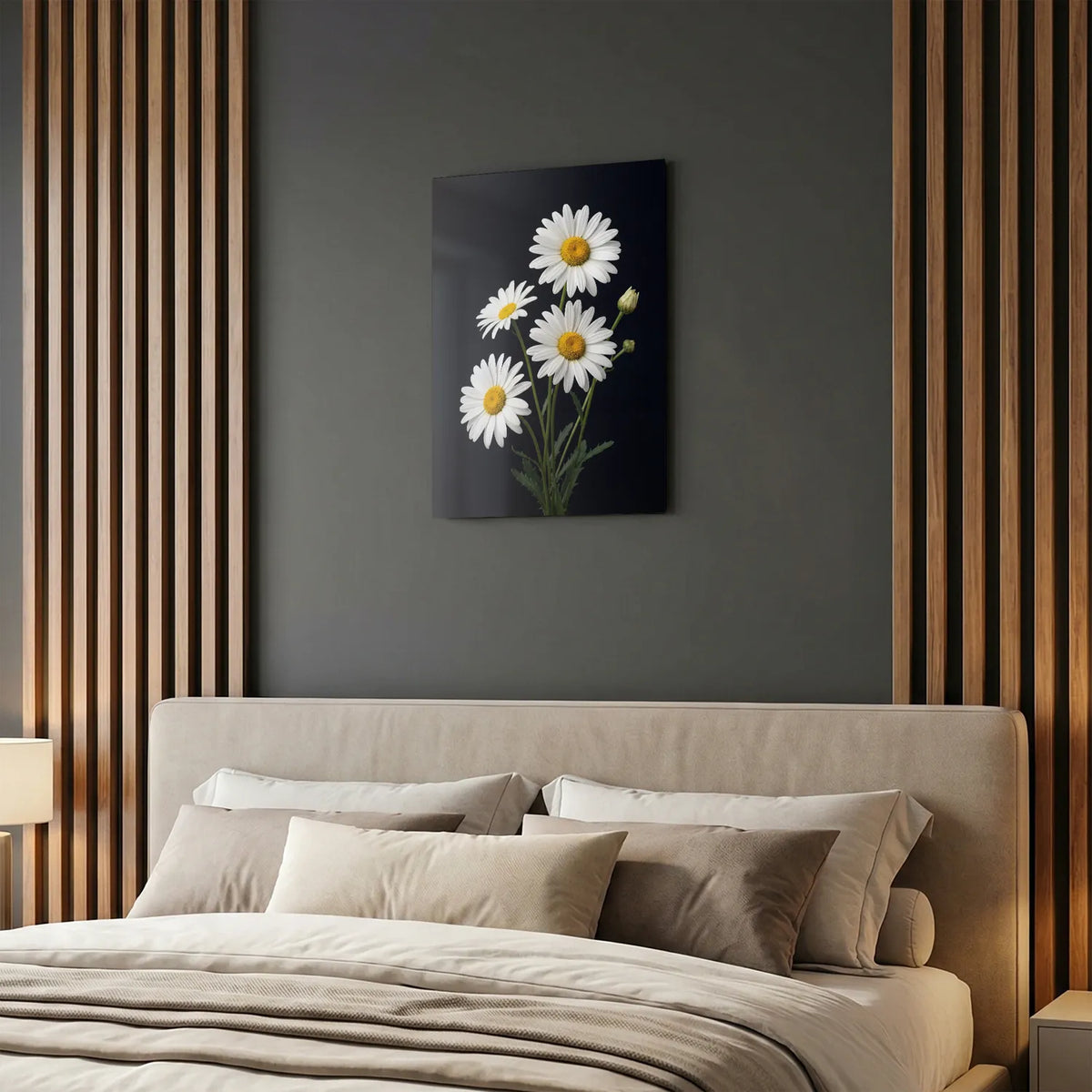 Tableau Marguerites Blanches | en Métal Format A3
