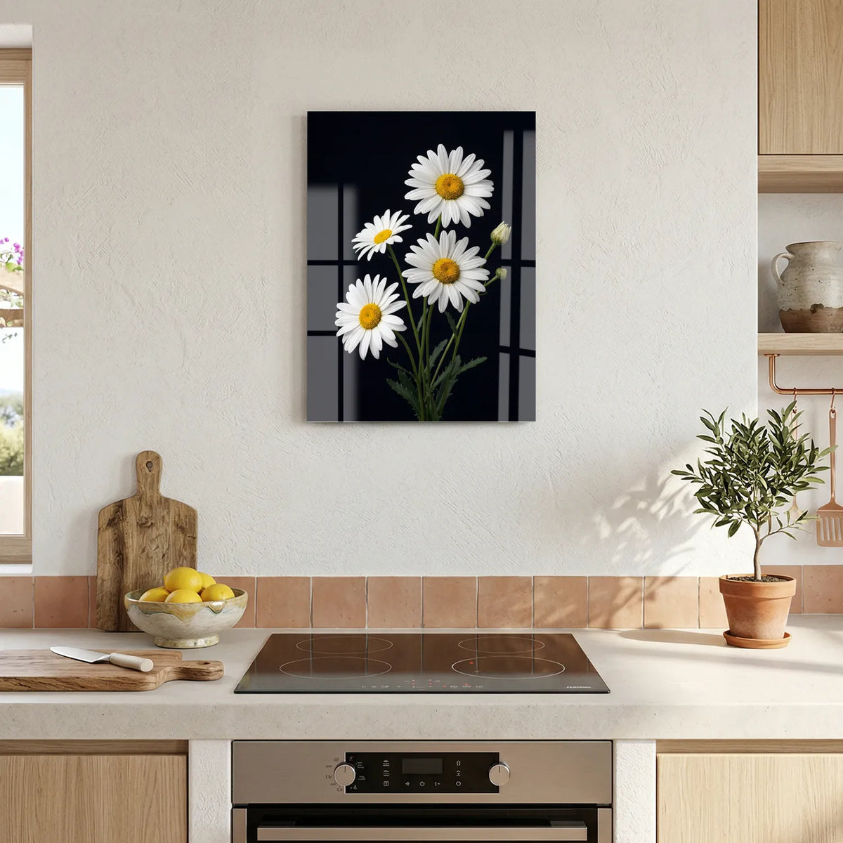 Tableau Marguerites Blanches | en Métal Format A3