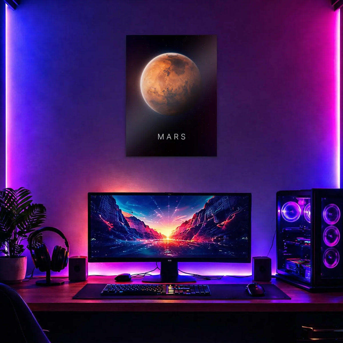 Tableau Mars | en Métal Format A3