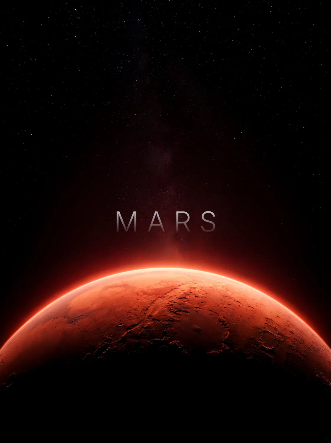 Tableau Mars Horizon | en Métal Format A3