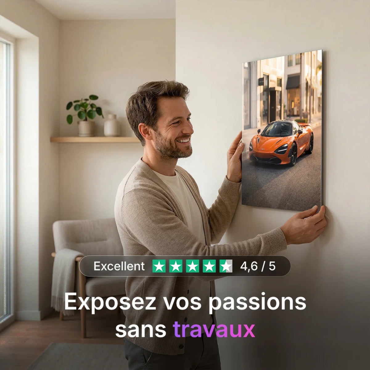 Tableau McLaren 720S — Haussmannien | en Métal Format A3