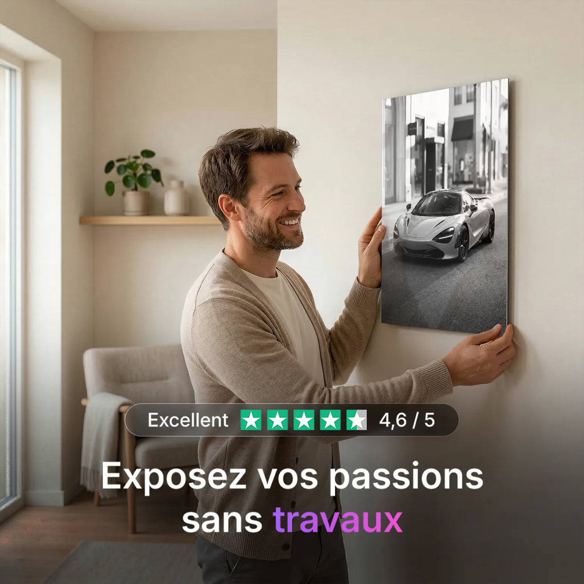 Tableau McLaren 720S — Haussmannien | en Métal Format A3
