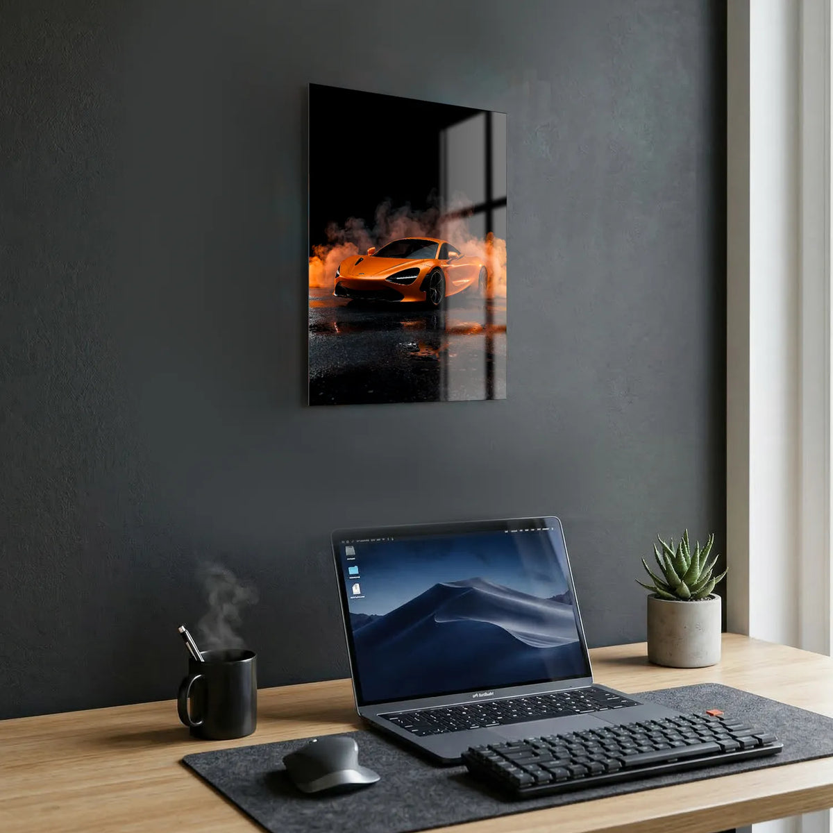 Tableau McLaren 720S — Néon | en Métal Format A3