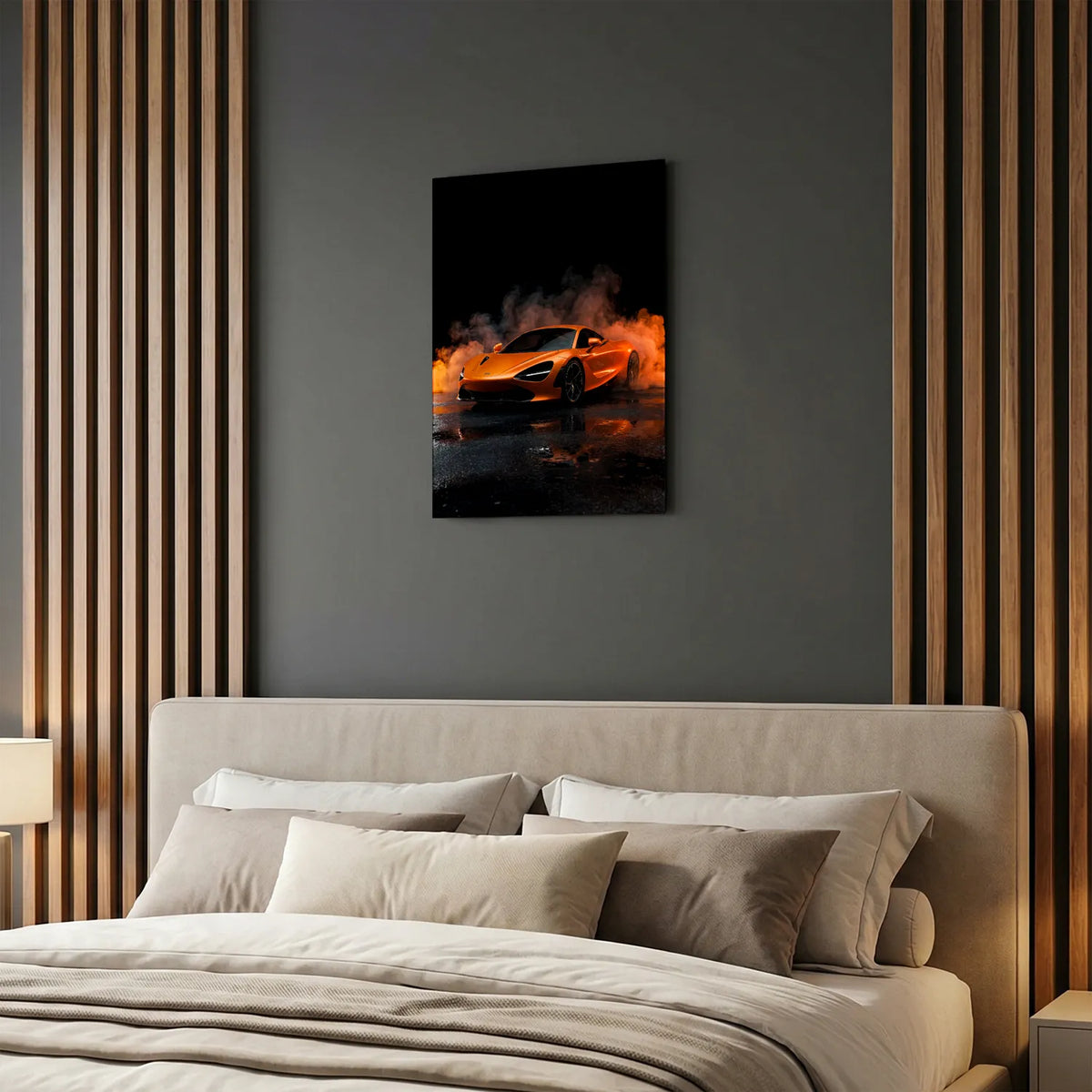 Tableau McLaren 720S — Néon | en Métal Format A3