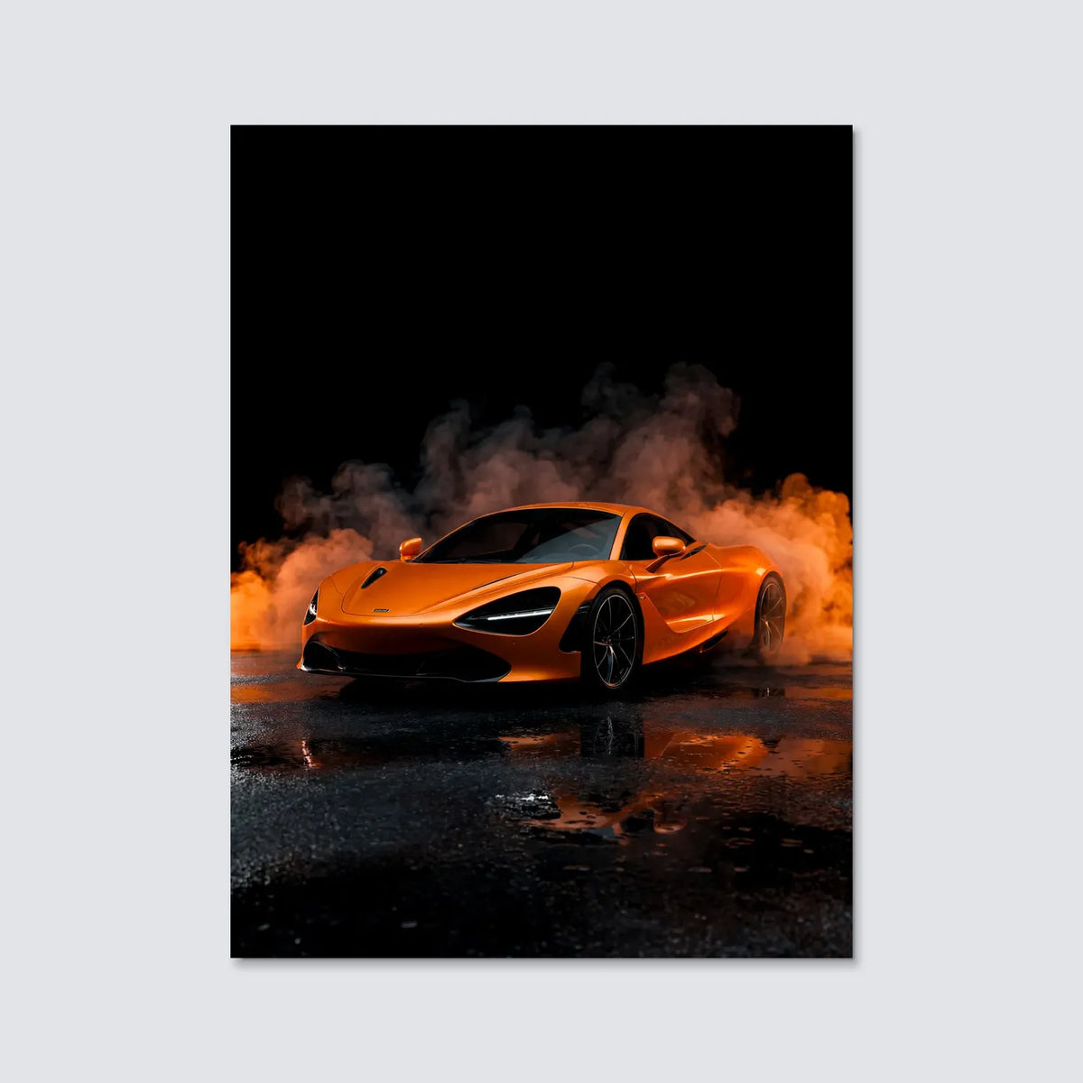 Tableau McLaren 720S — Néon | en Métal Format A3