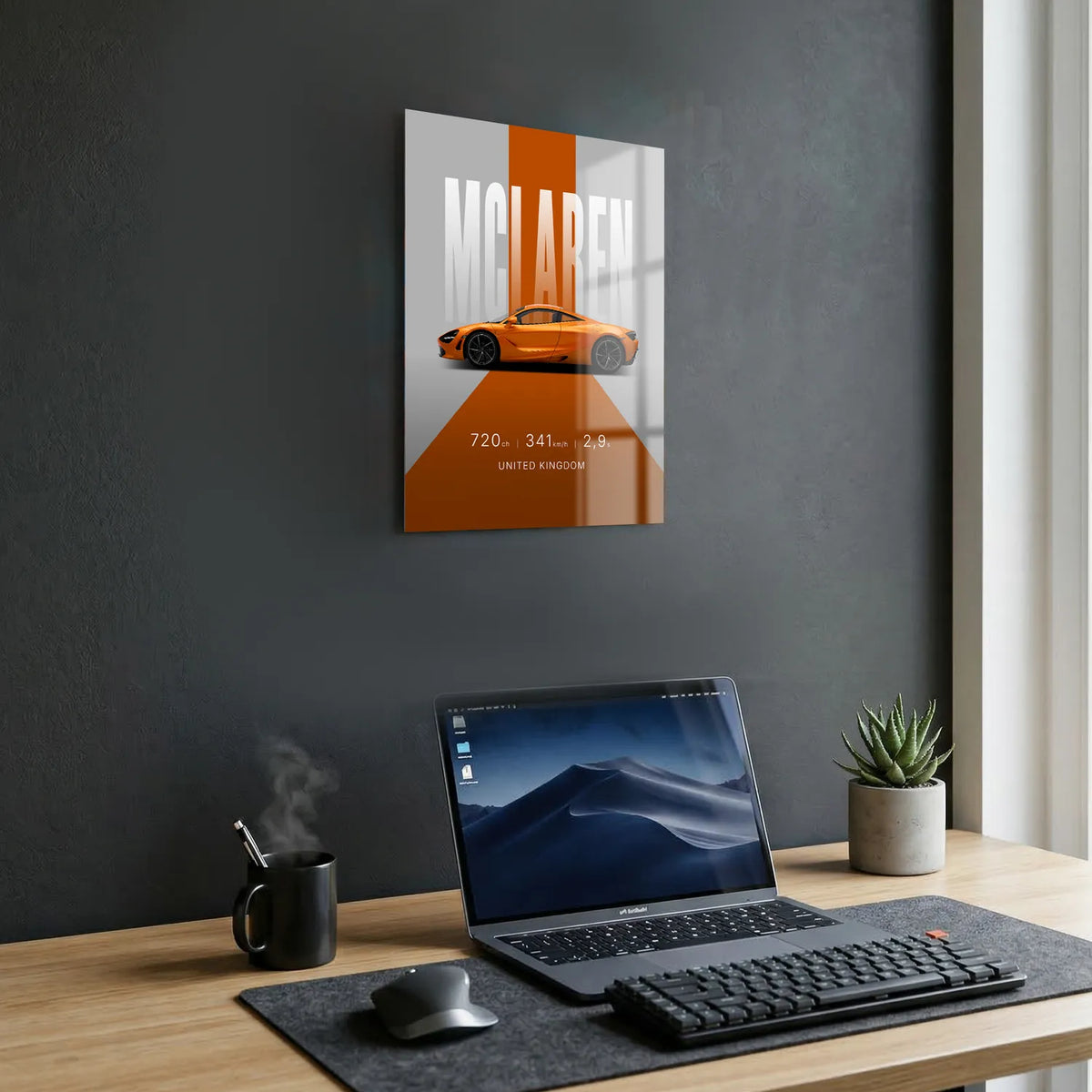 Tableau McLaren 720S — Studio | en Métal Format A3