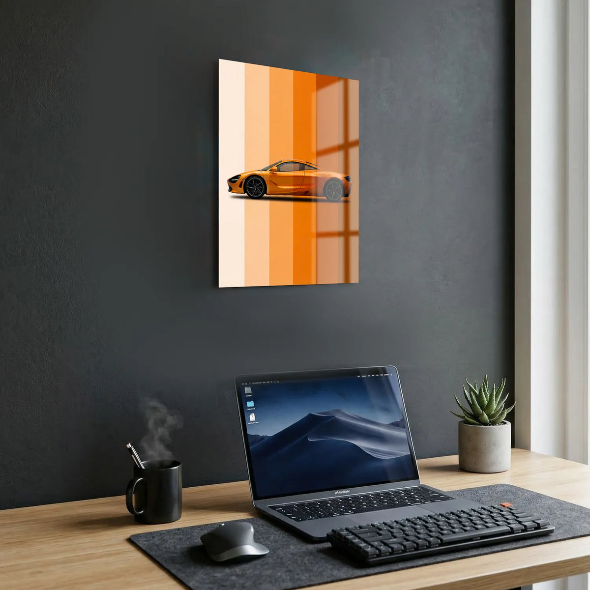Tableau McLaren 720S — Dégradé | en Métal Format A3