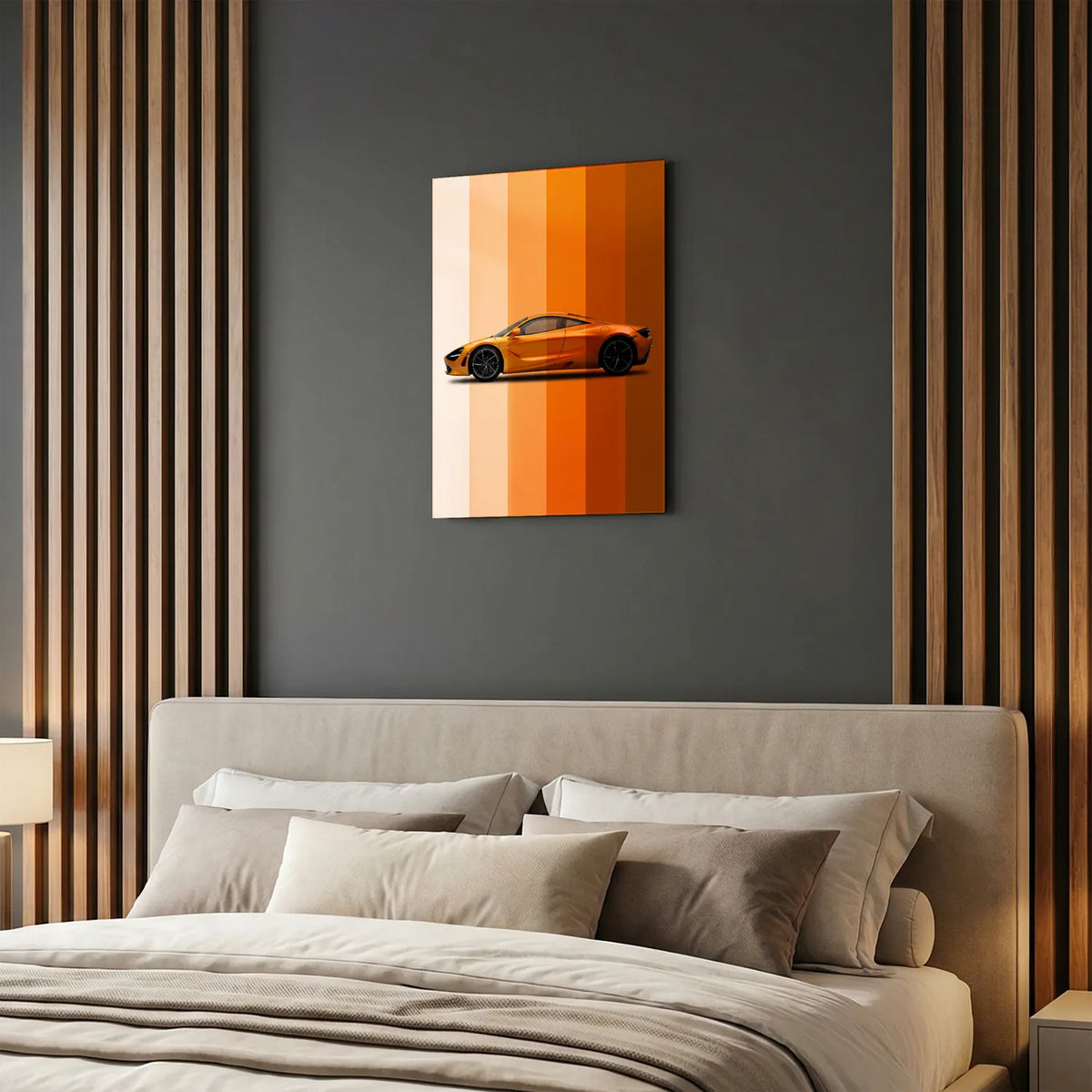 Tableau McLaren 720S — Dégradé | en Métal Format A3