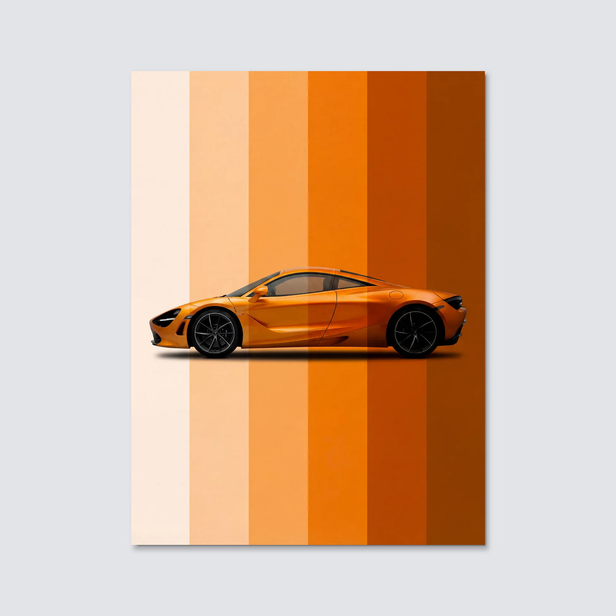 Tableau McLaren 720S — Dégradé | en Métal Format A3